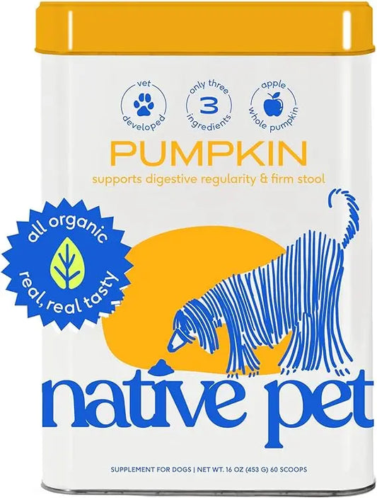 Native Pet Organic Pumpkin for Dogs (16 oz) - All-Natural, Organic Fiber for Dogs Marco88marco88store